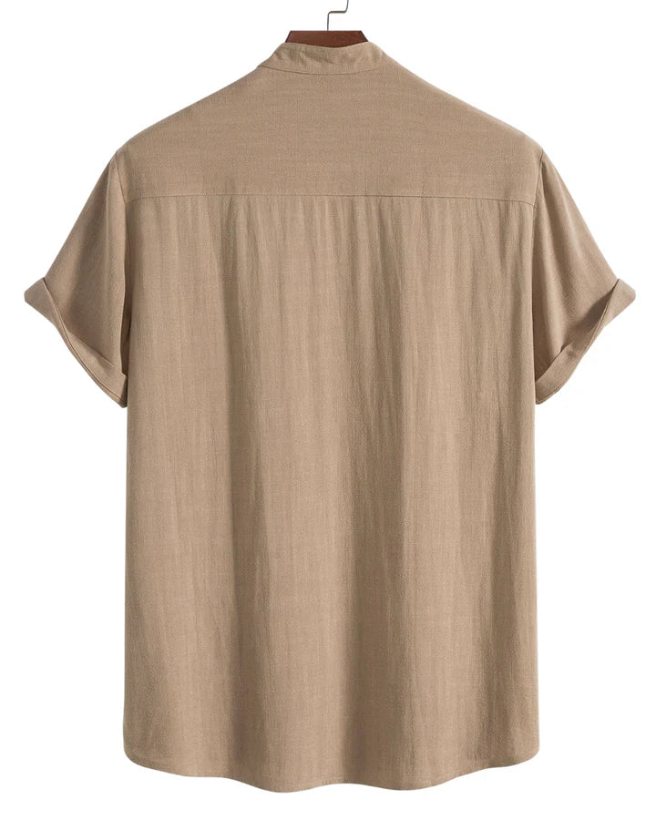 The Brentwood Men's Short Sleeve Linen Shirt & Drawstring Trousers Set