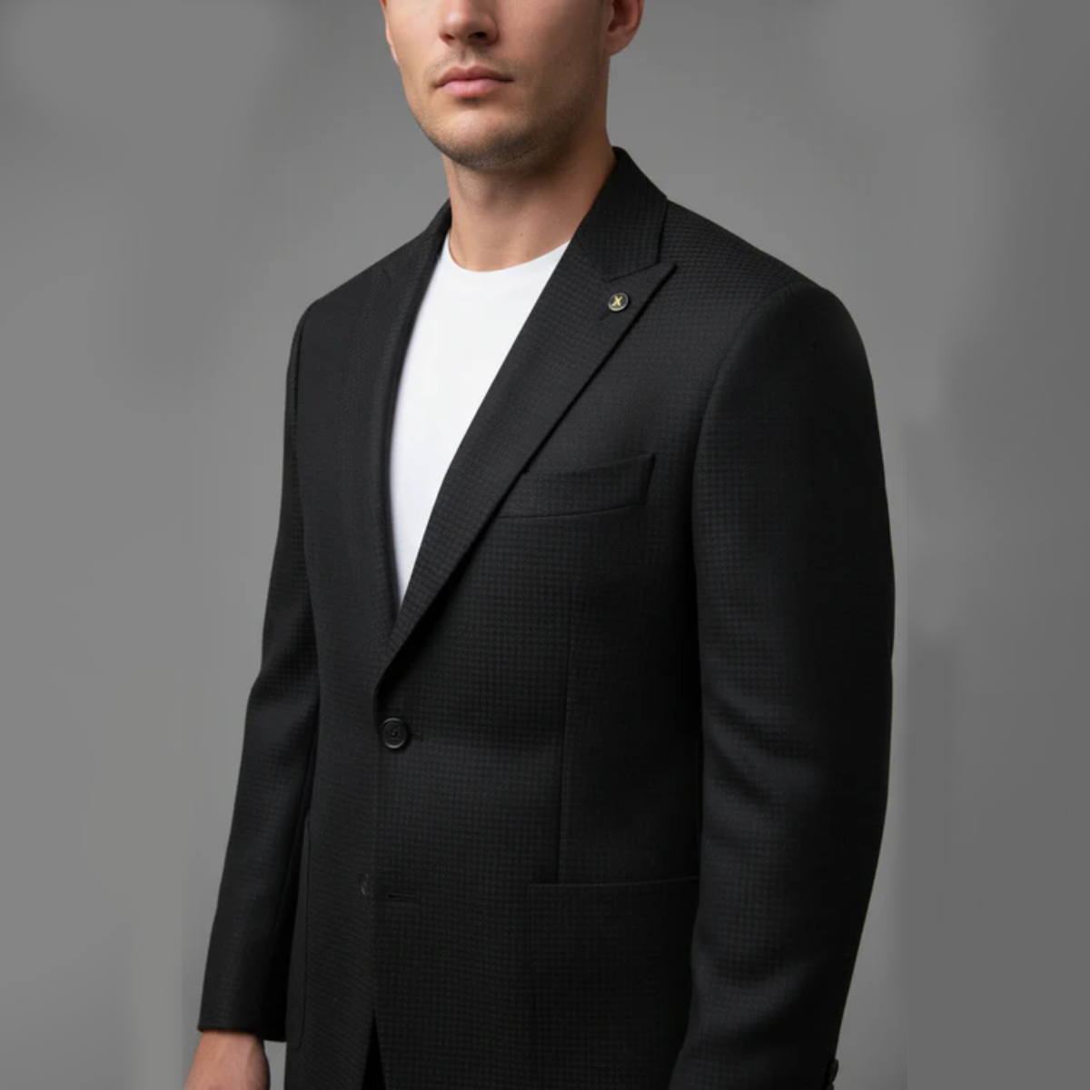 The Henderson Men's Smart Slim Fit Business Blazer - Black