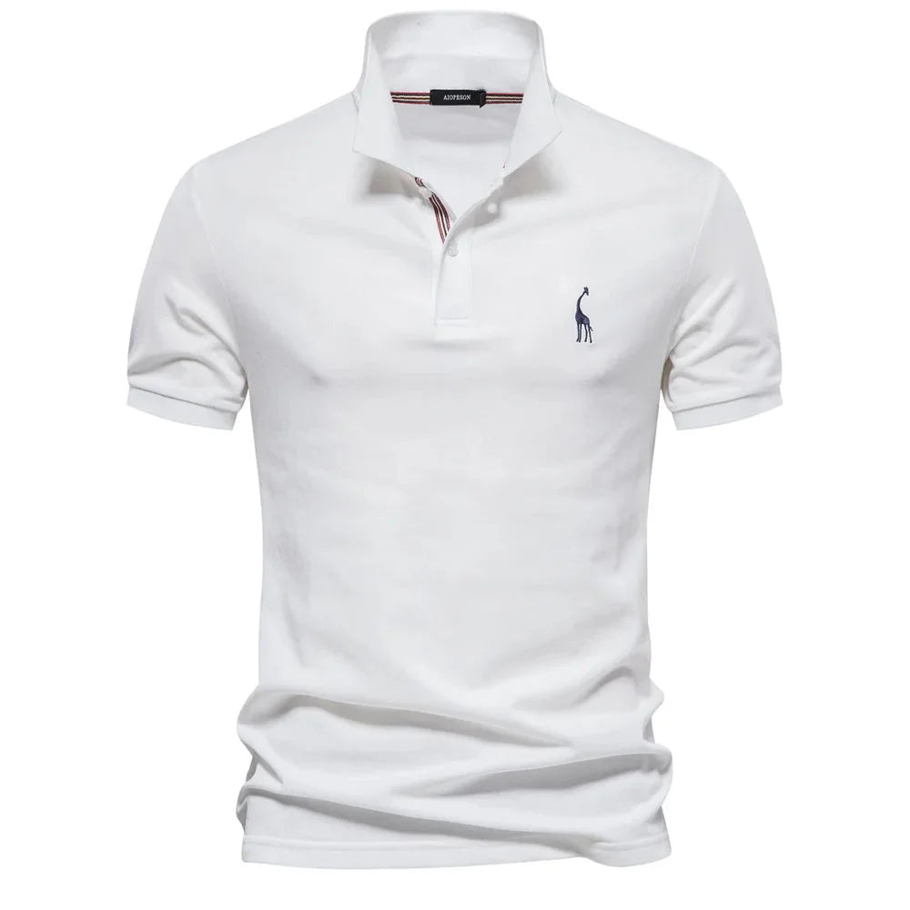 The Pienza Men's Elegant Embroidered Cotton Polo Shirt