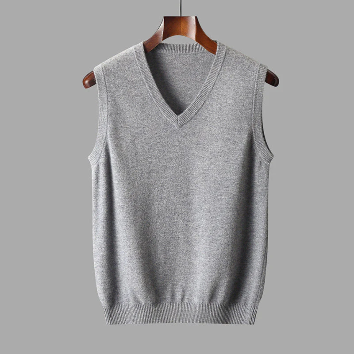The Milan Men's V Neck Knit Cotton Gilet