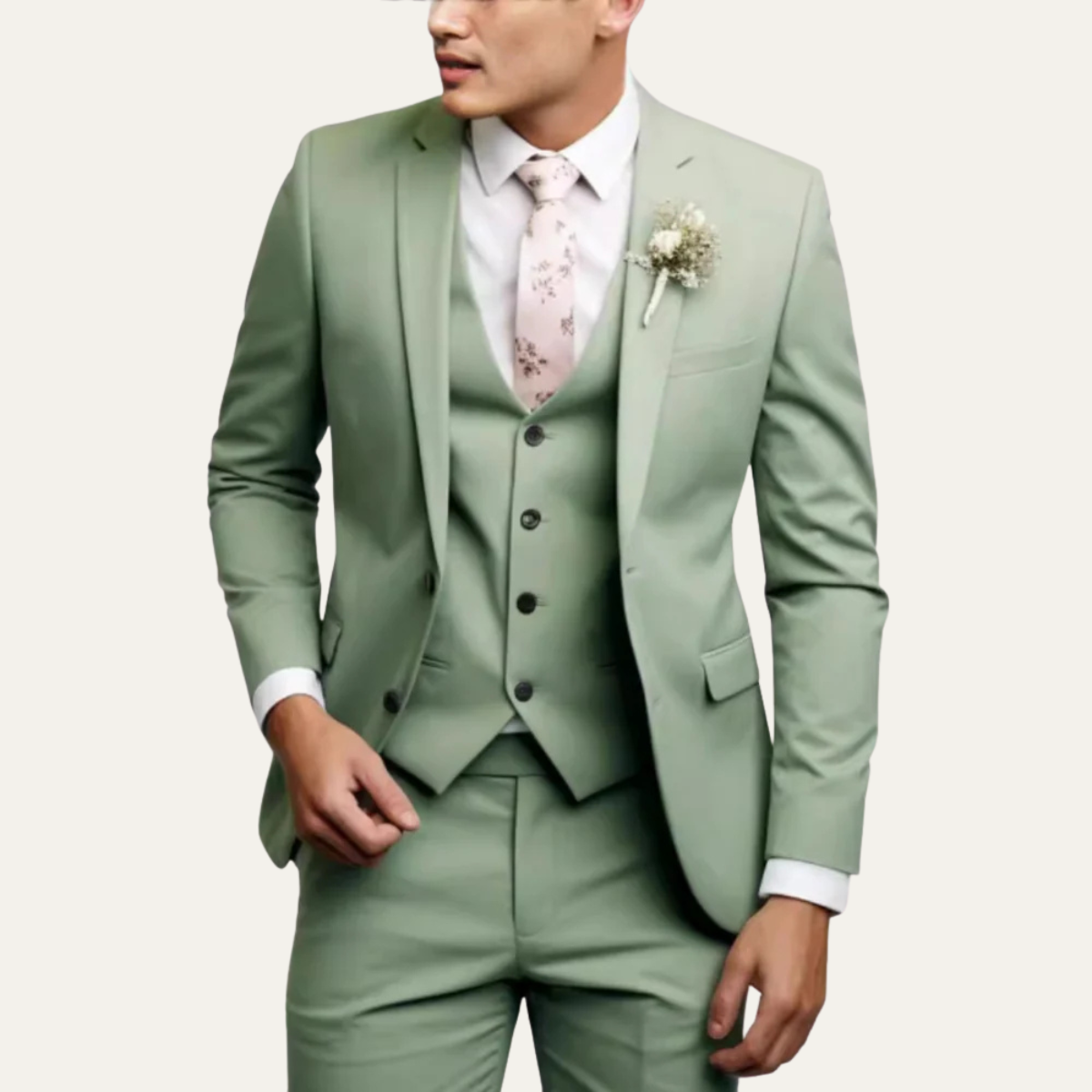 Men’s Elegant 3 Piece Slim Fit Business Suit Set