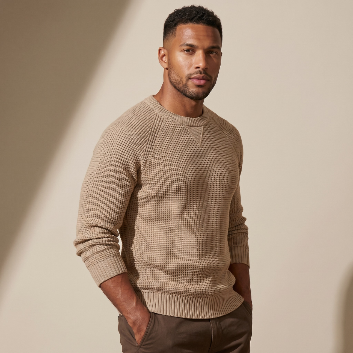 Men's Comfortable Knitted Cotton Jumpers