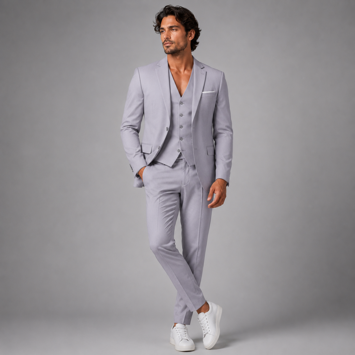 The Ancona Men’s 3 Piece Suit – Elegant Formal Wedding & Business Suit Set