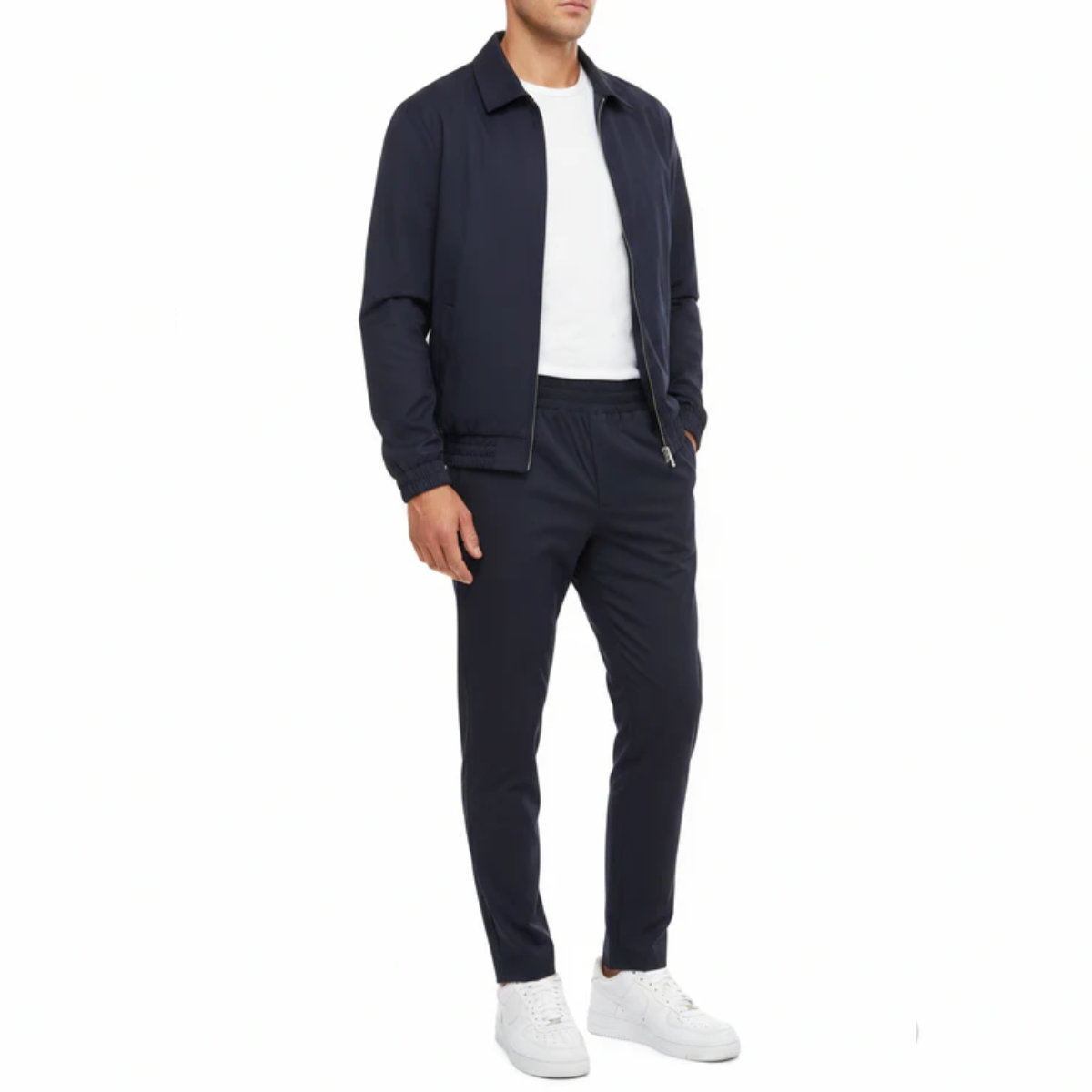 The Reno Men's Premium Tech Tracksuit Set - Navy Blue