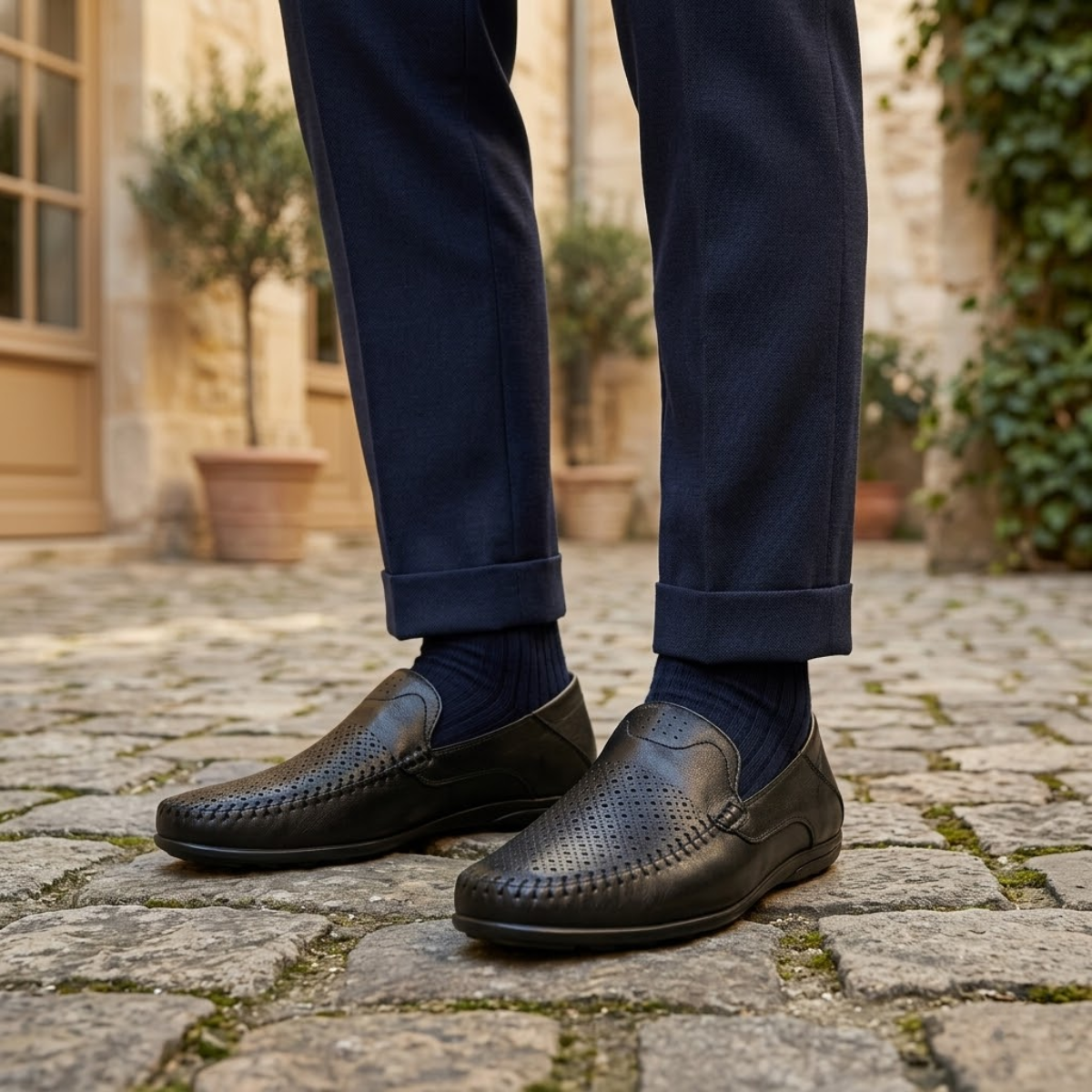 The Palermo Leather Loafers - Breathable Summer Slip On Shoes