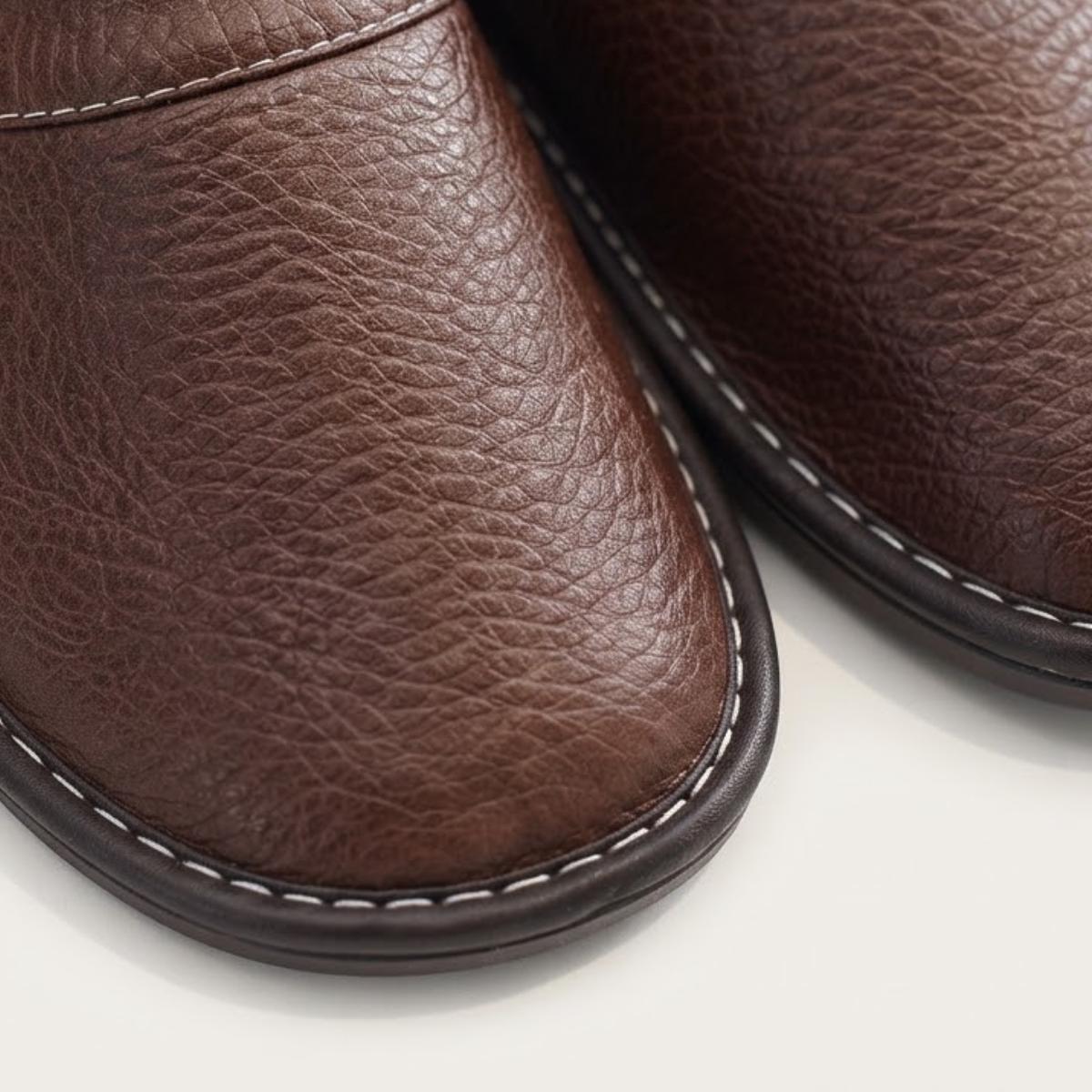 The Malvern Men's Leather House Shoes Slip On Clogs