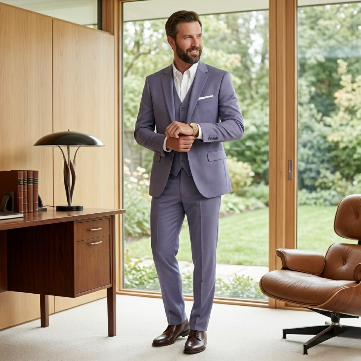 The Posillipo Men’s Tailored Suit Set – Blazer Waistcoat Trousers
