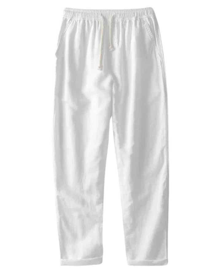 The Brentwood Men's Short Sleeve Linen Shirt & Drawstring Trousers Set