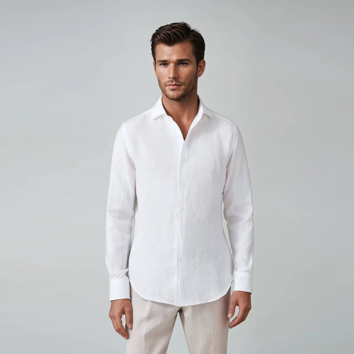 The Matera Men's Premium Linen Button Up Shirt