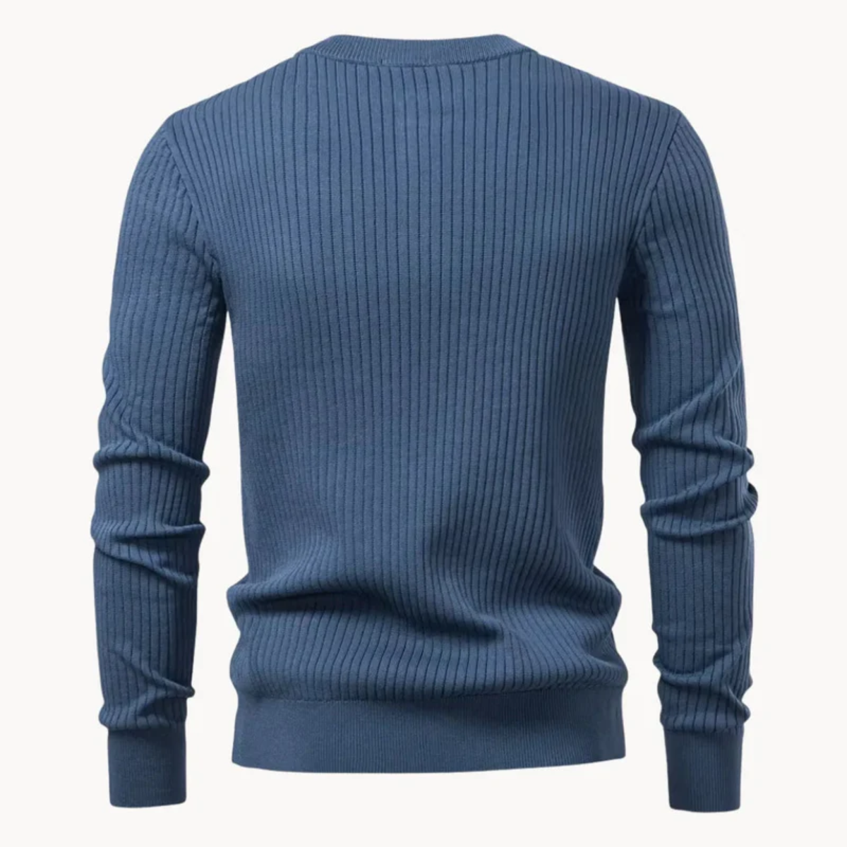 The Taormina Men's Ribbed Henley Knit Jumper