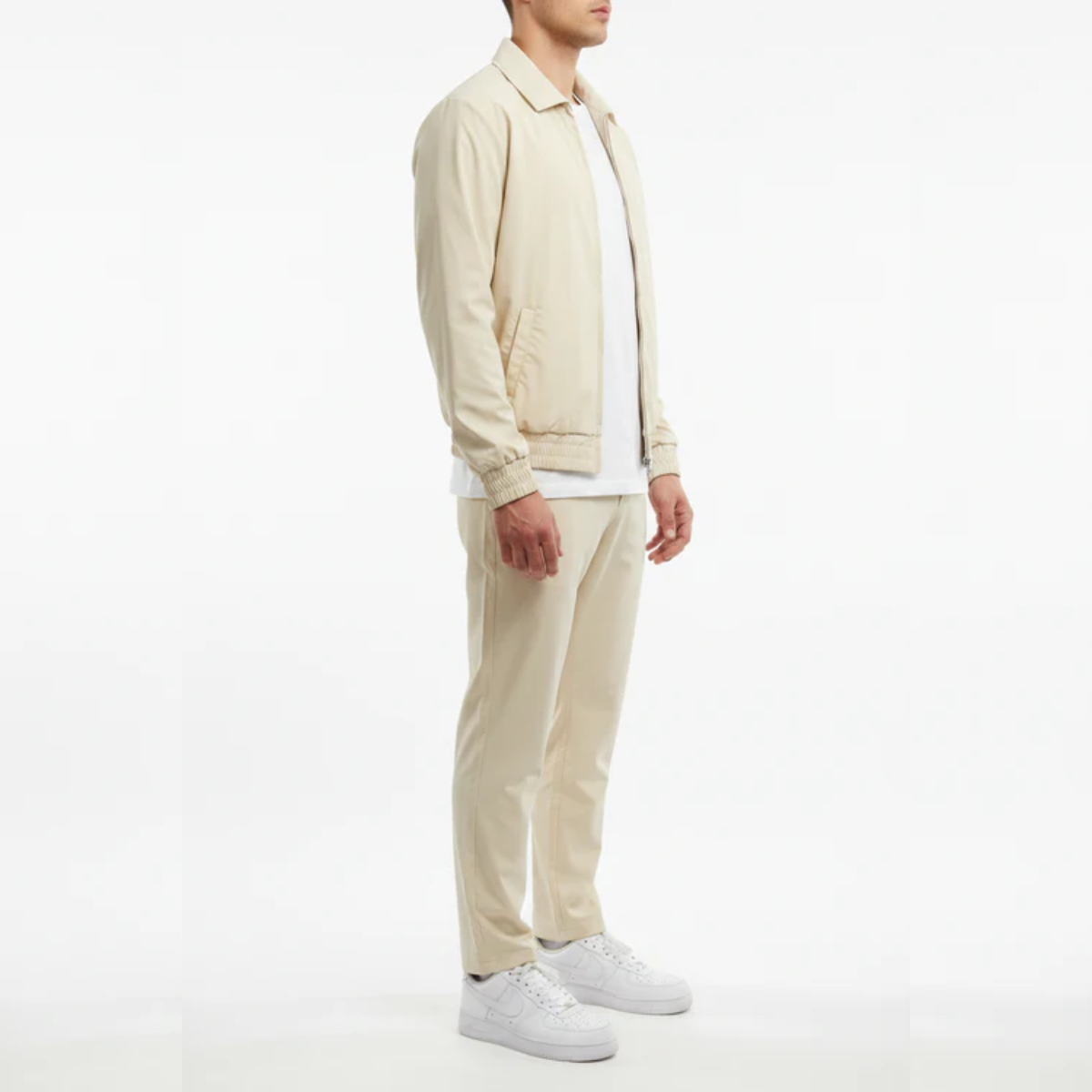 The Reno Men's Premium Tech Tracksuit Set - Beige