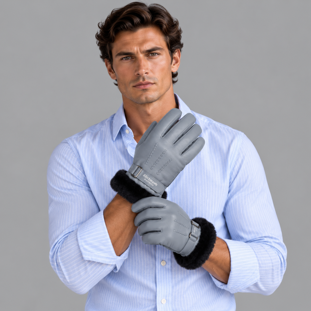 The Brenton Men’s Sheepskin Fur Winter Gloves