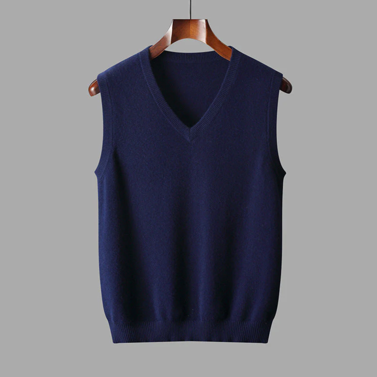 The Milan Men's V Neck Knit Cotton Gilet