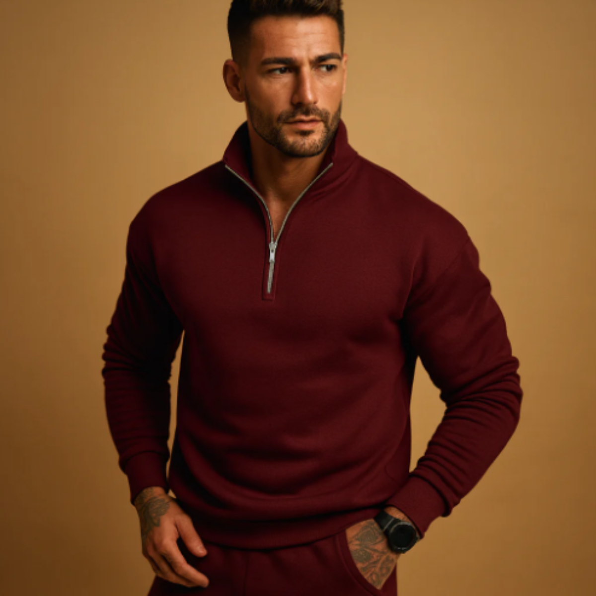 The Lexington Men’s Half Zip Knitted Jumper