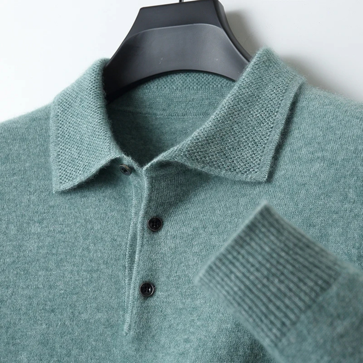 The Bayswater Men's Wool Blend Knit Polo Jumper