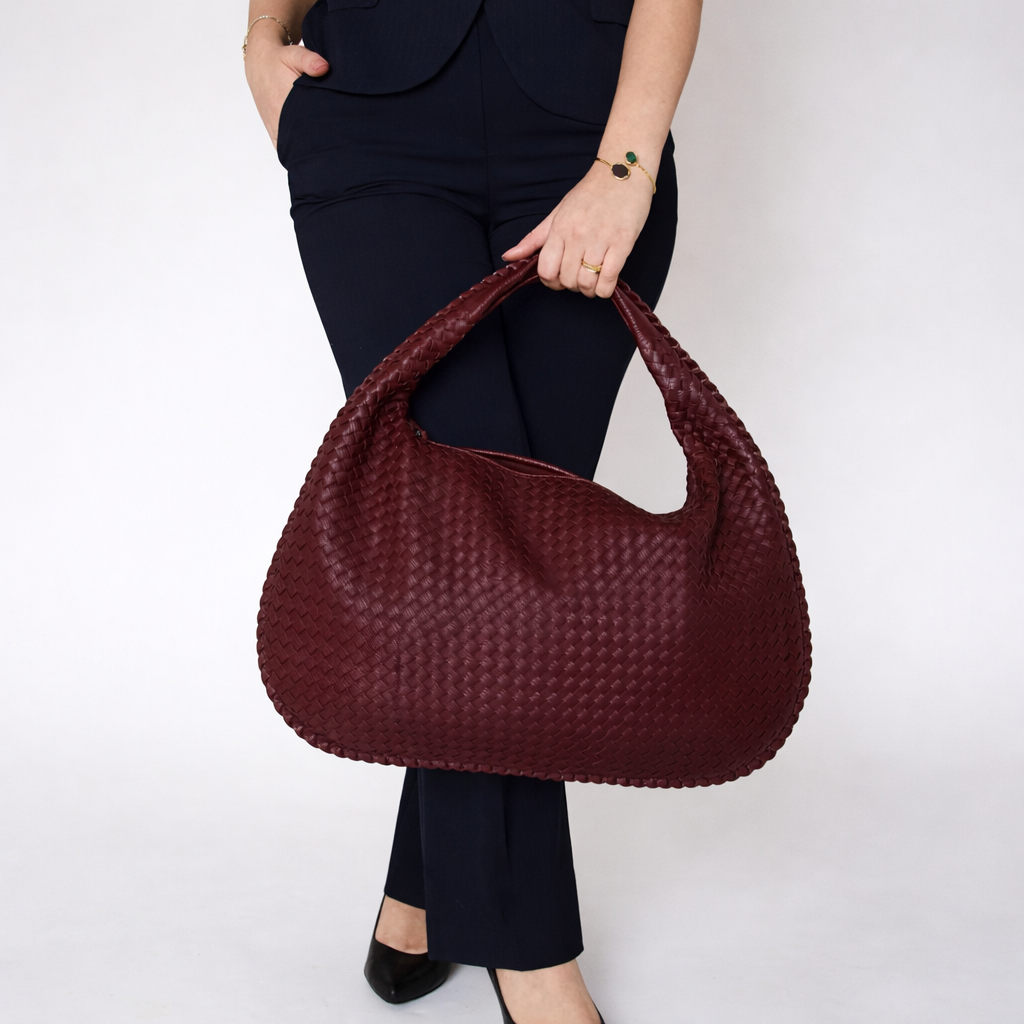 Woven Tote Bag – Paris Style Shoulder Bag for Women