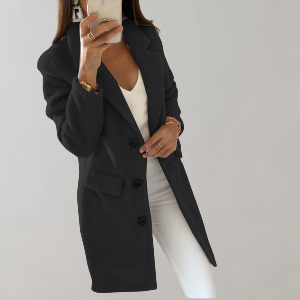Women's Extended Blazer with Front Buttons