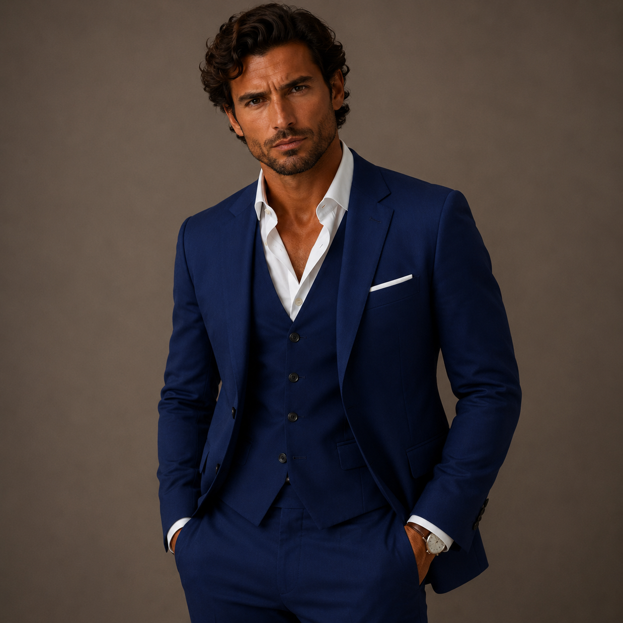 Men’s 3 Piece Suit | The Pesaro | Slim Fit Formal Wedding & Business Suit Set