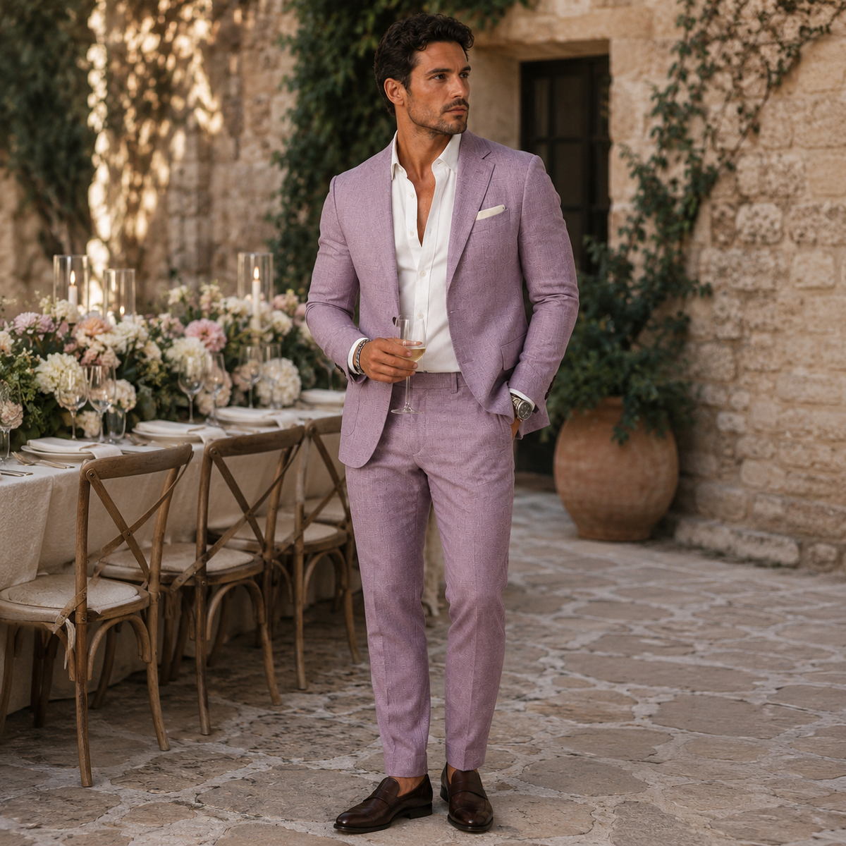 The Danforth Men’s Slim Fit Two Piece Elegant Suit Set