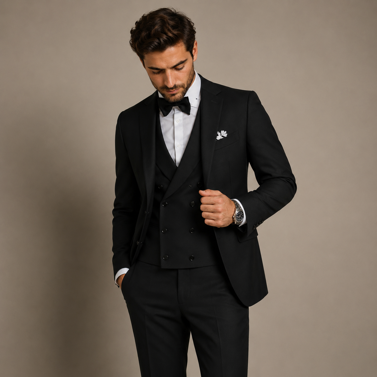 The Remington Men’s 3 Piece Slim Fit Tuxedo Suit Set – Formal Wedding & Business Suit