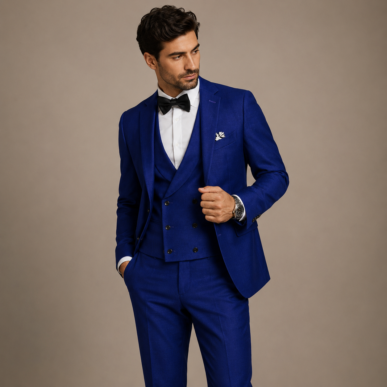 The Remington Men’s 3 Piece Slim Fit Tuxedo Suit Set – Formal Wedding & Business Suit