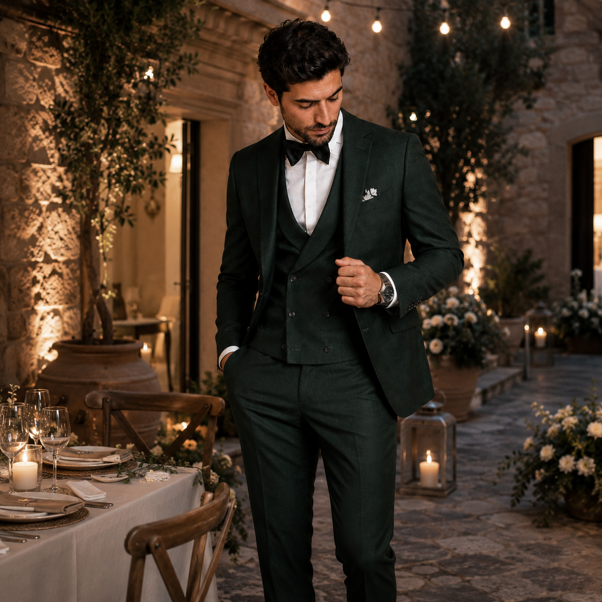 The Remington Men’s 3 Piece Slim Fit Tuxedo Suit Set – Formal Wedding & Business Suit