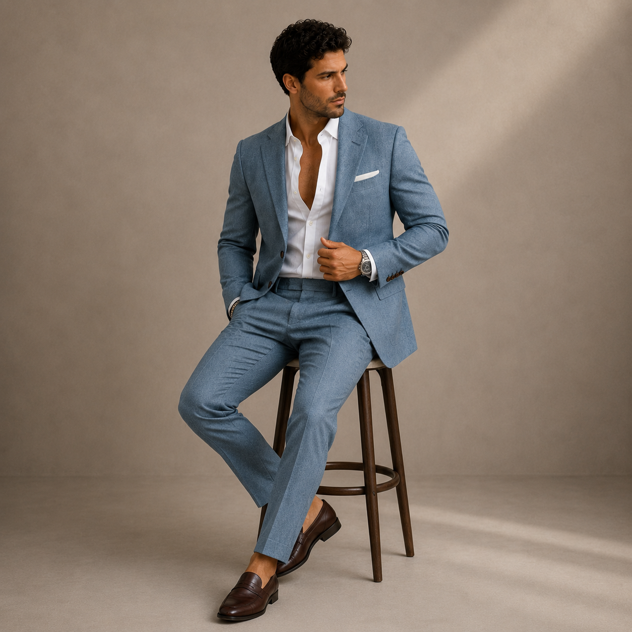 Men’s Slim Fit Set – Two Piece Business Wedding Suit