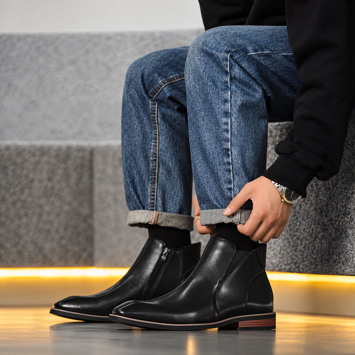 The Curzon Men's Side Zip Chelsea Boots
