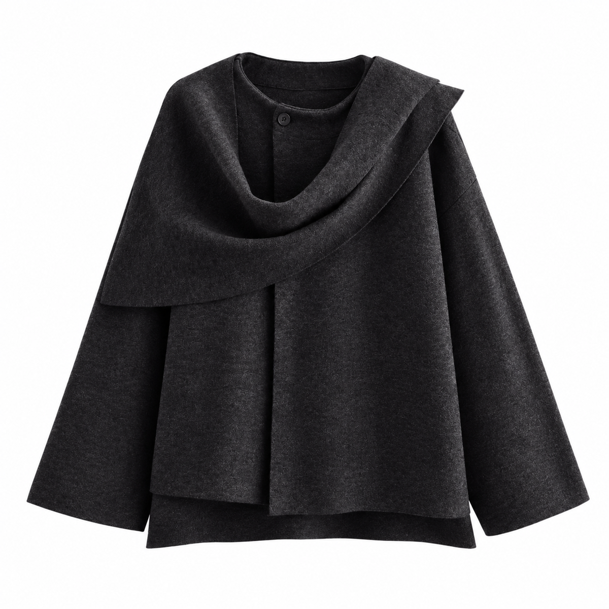 Women's Parka with Attached Scarf