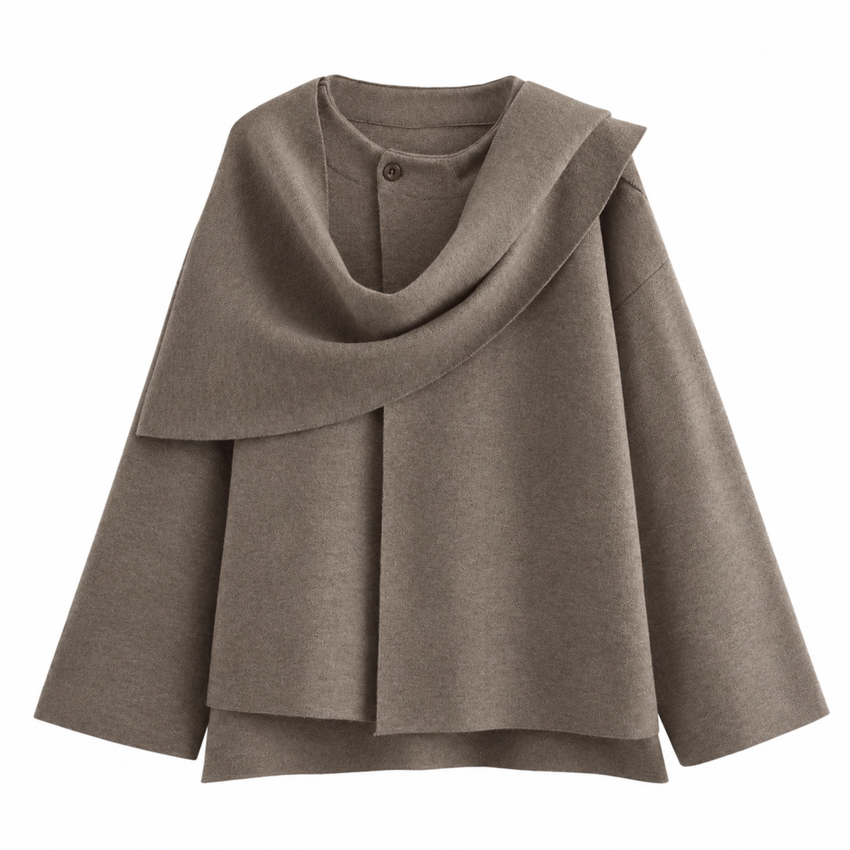Women's Parka with Attached Scarf