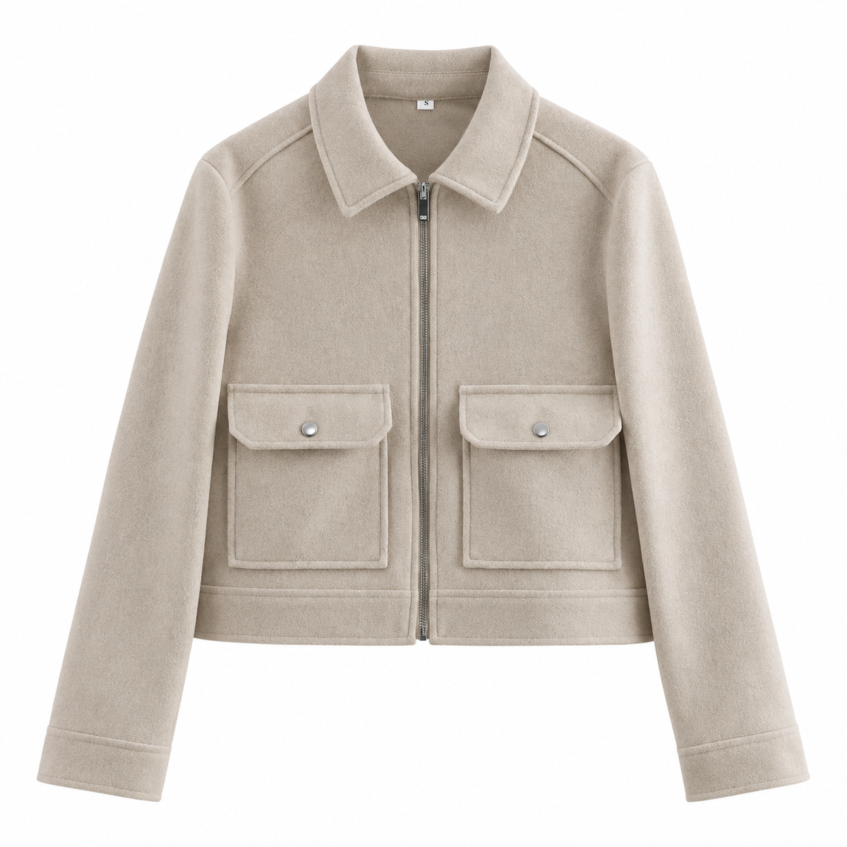 Women's Plain Zip Winter Coat