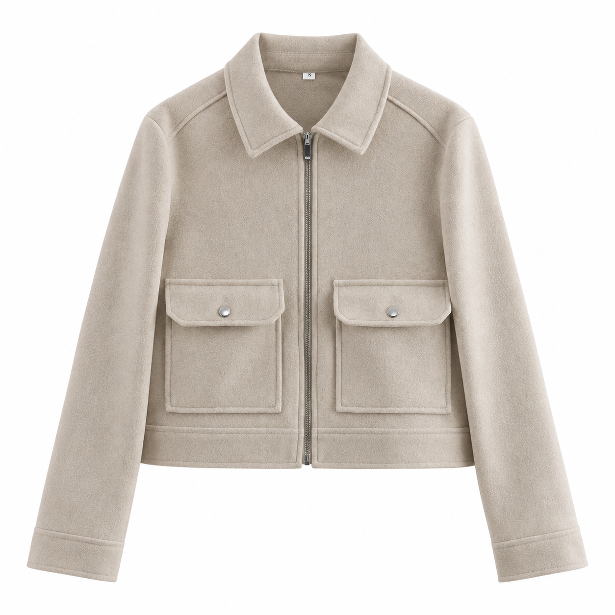 Women's Plain Zip Winter Coat