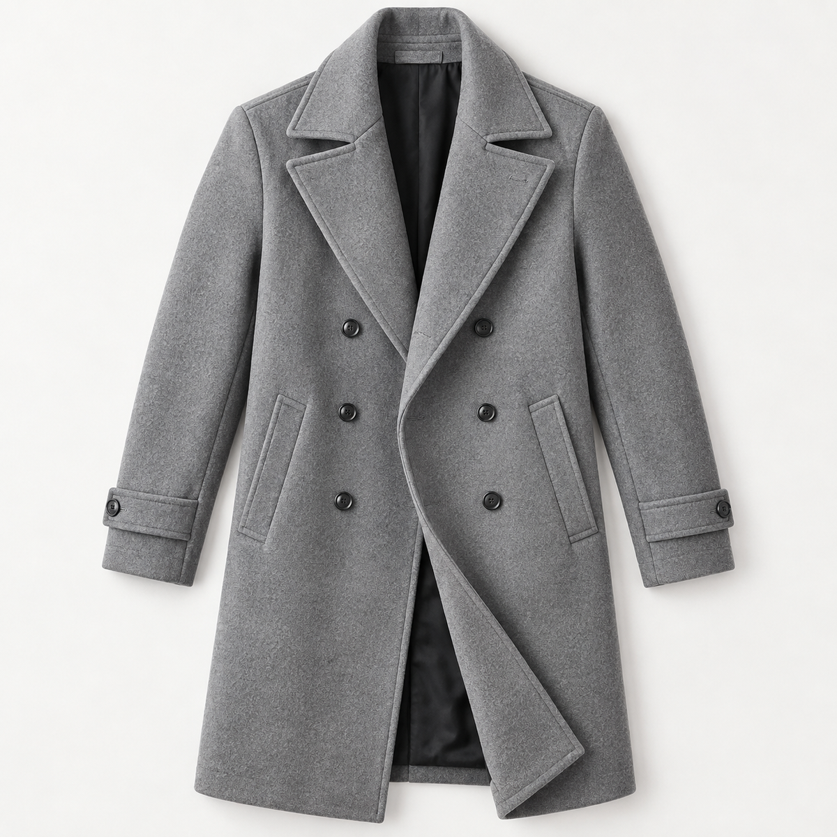The Belgravia Men's Double Breasted Wool Blend Overcoat