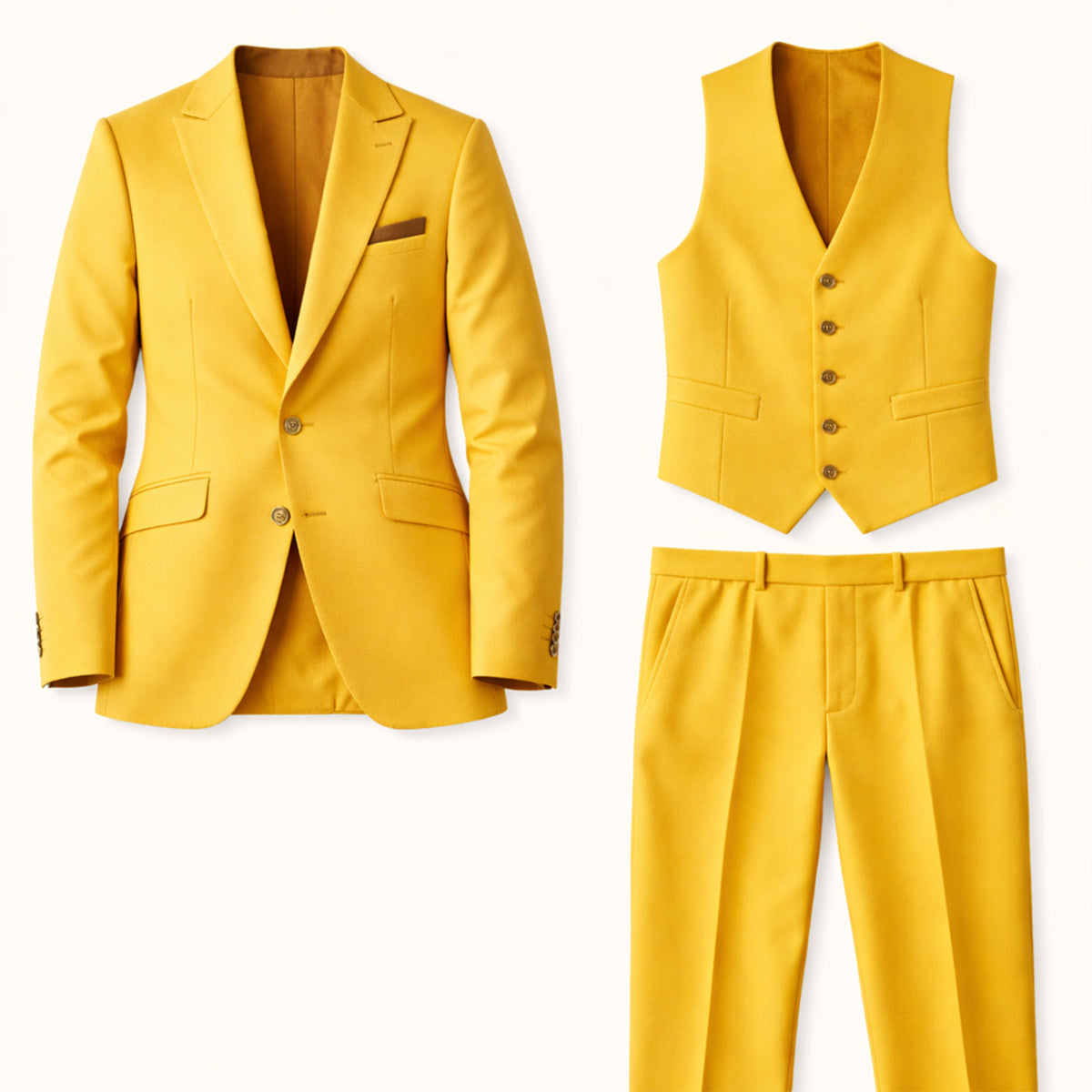 The Montalcino Men’s Luxury 3 Piece Set - Jacket, Gilet & Trousers