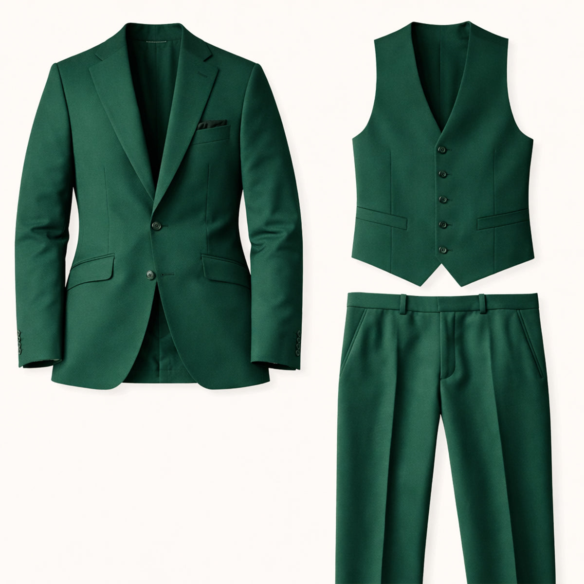 The Montalcino Men’s Luxury 3 Piece Set - Jacket, Gilet & Trousers