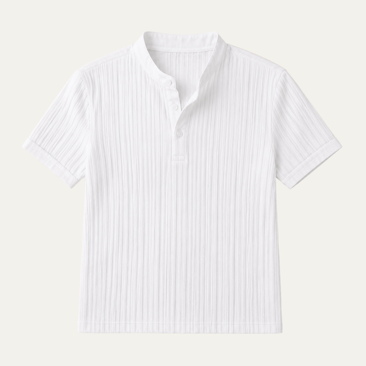 The Bentonville Men's Ribbed Stand Collar Polo Shirt