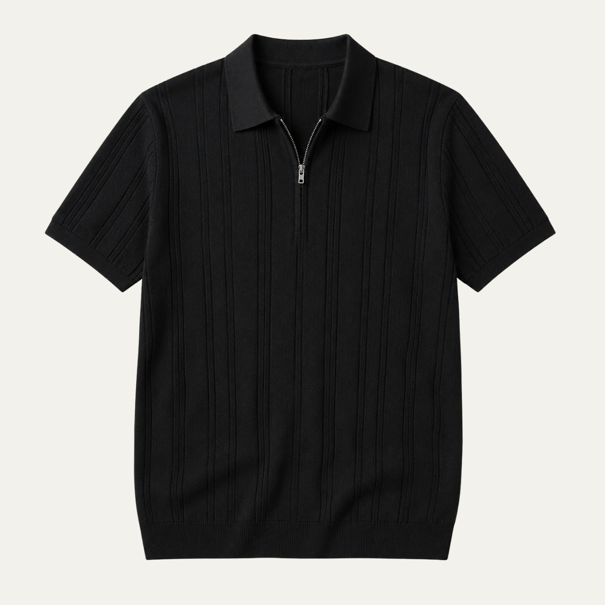 The Murano Men's Smart Zip Knit Polo Shirt