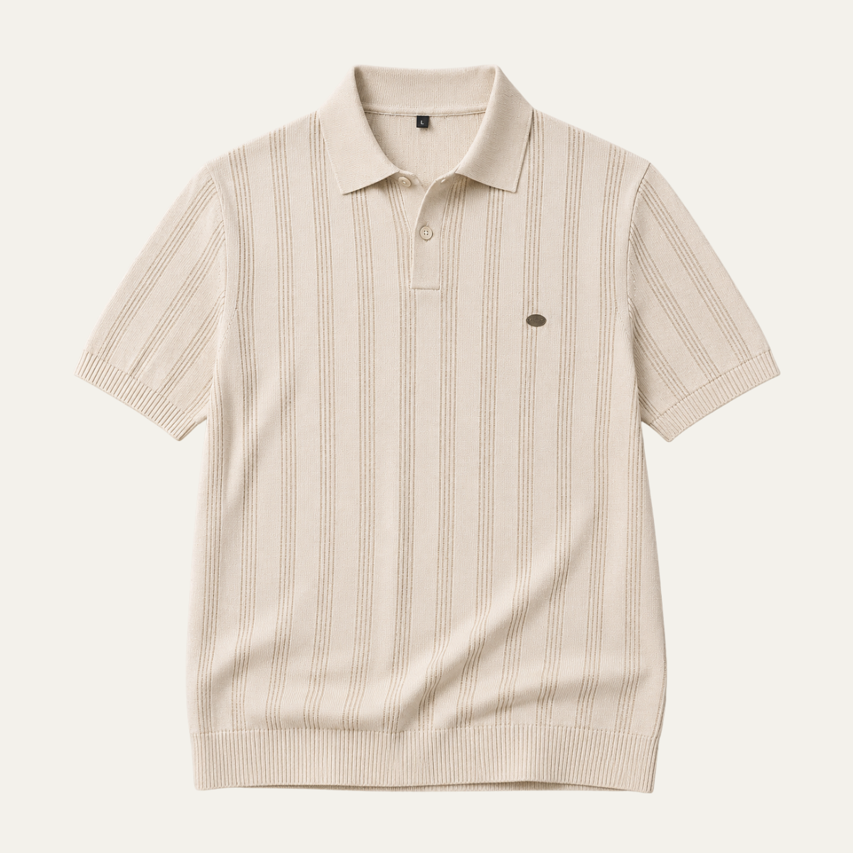 The Berkeley Men's Vertical Stripe Knit Polo Shirt