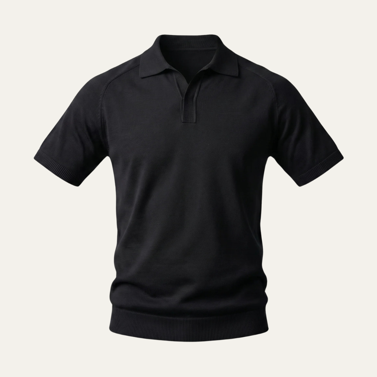 The Venetian Men's Smart Casual Knit Open Collar Polo Shirt