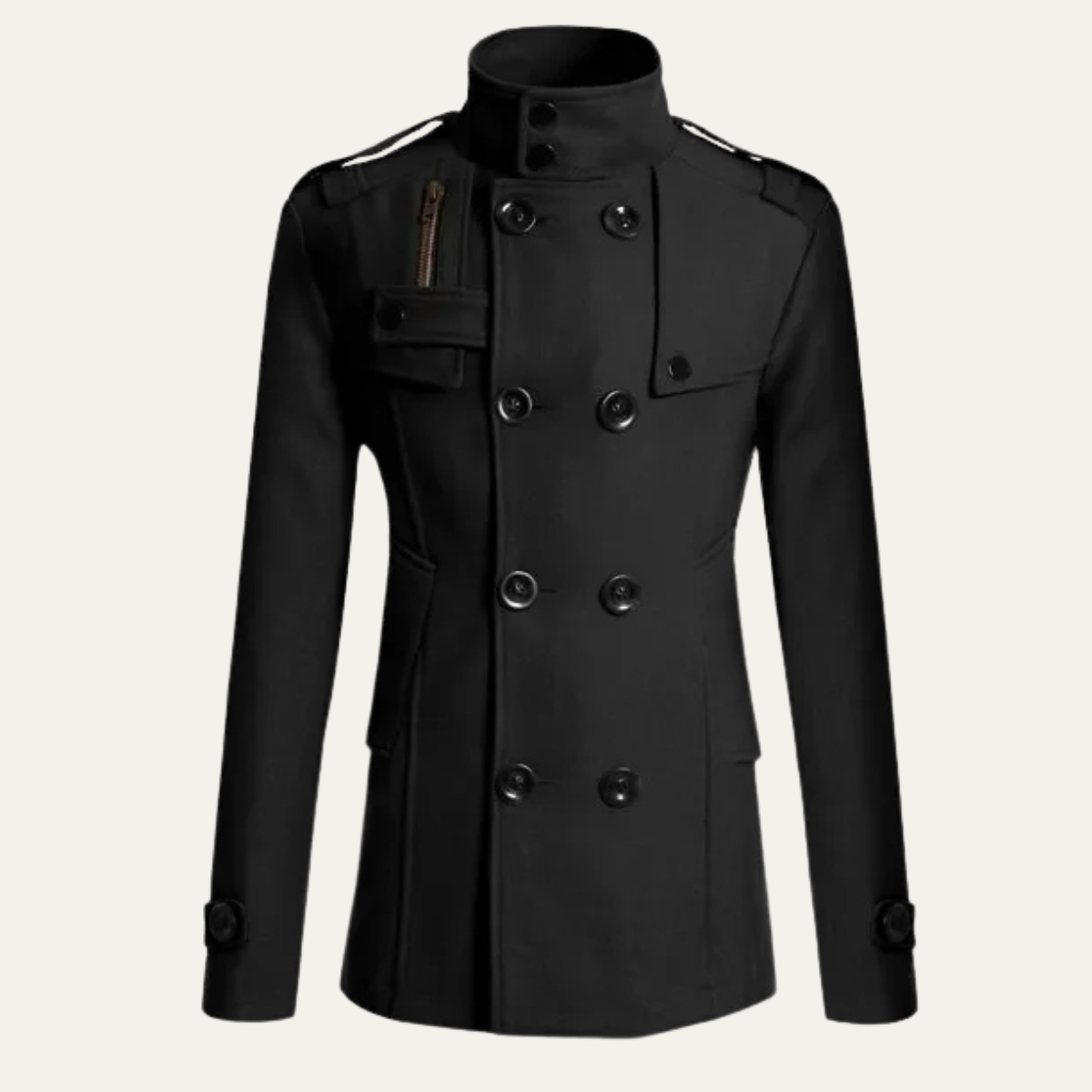 The St James Men's Double Breasted Slim Fit Coat
