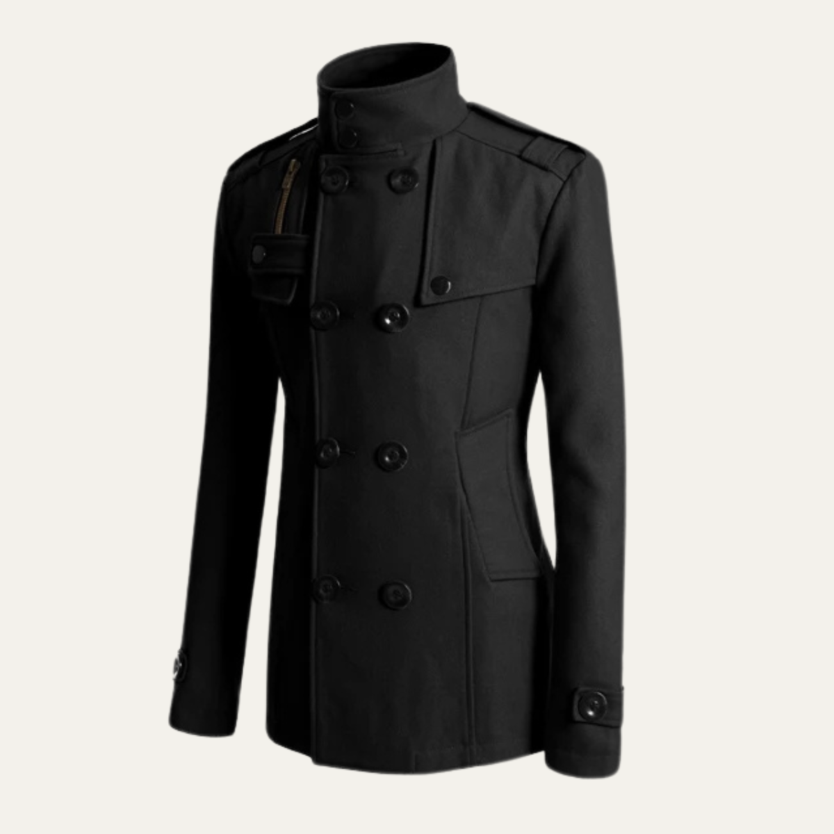 The St James Men's Double Breasted Slim Fit Coat