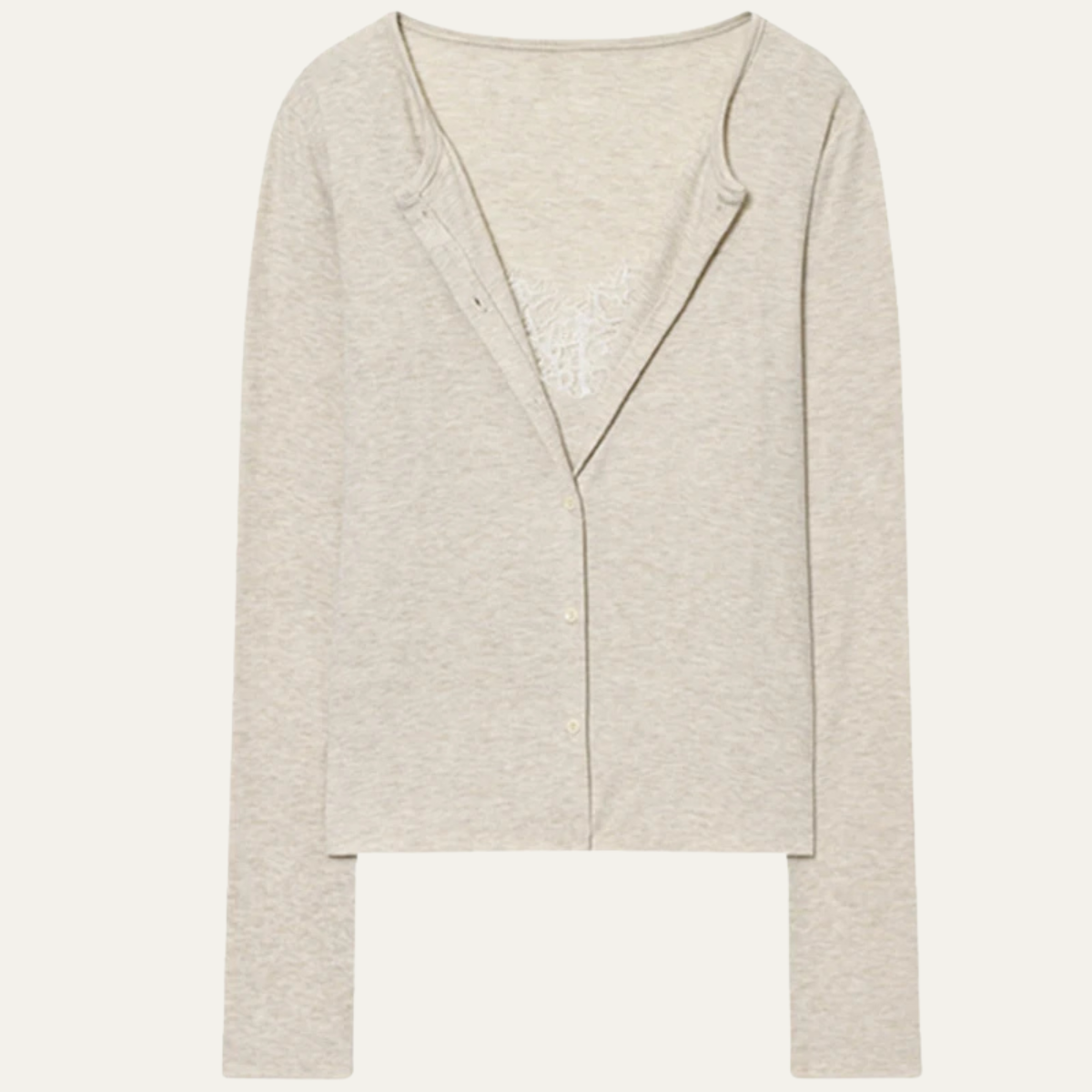 Women's Cropped Cardigan – V Neck Button Front Knit