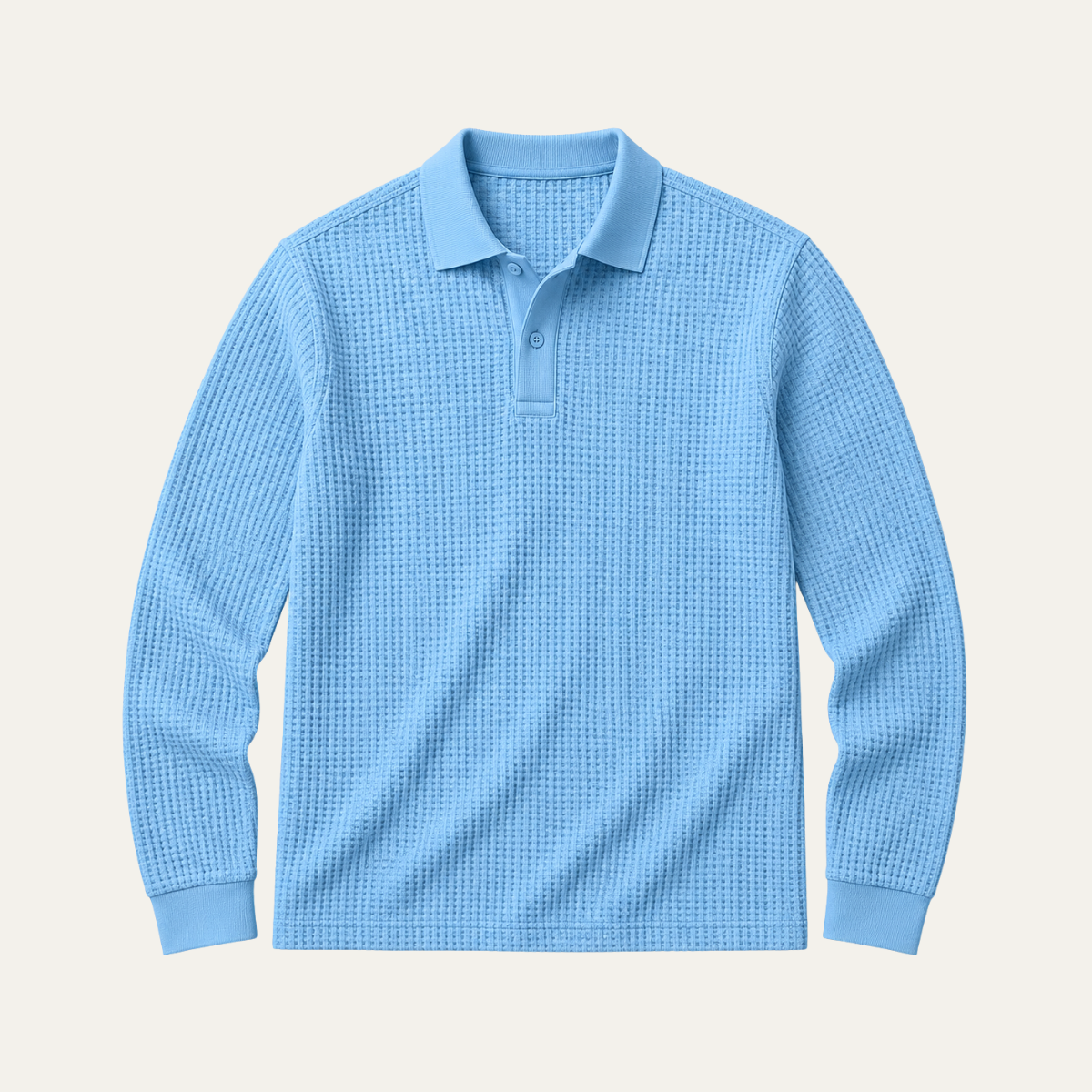 The Aventino Men's Trendy Long Sleeve Knit Polo Shirt