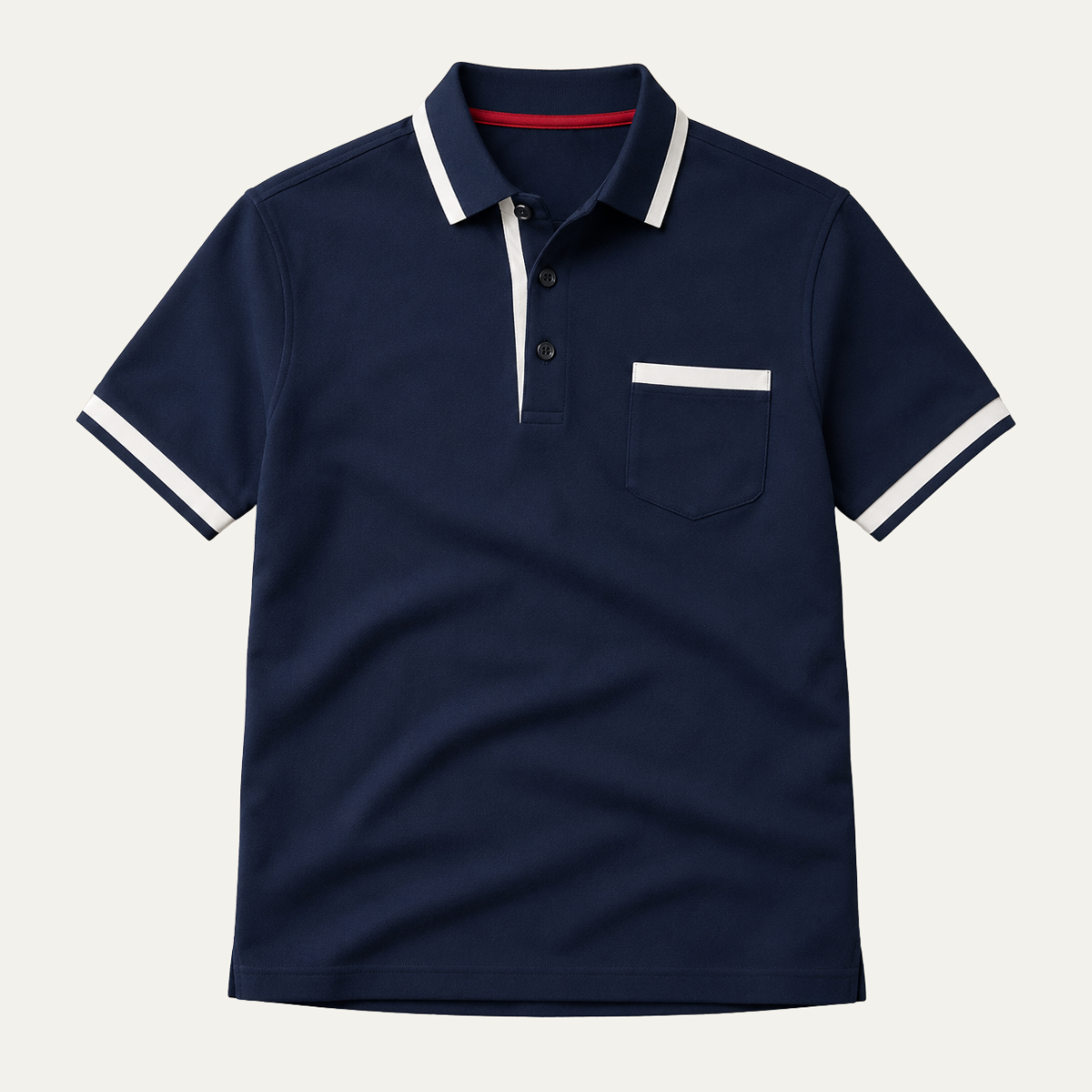 The Pitigliano Men's Contrast Trim Pocket Polo Shirt