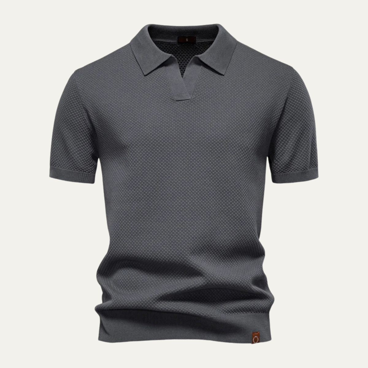 The Levanto Men's Smart Knit Open Collar Polo Shirt