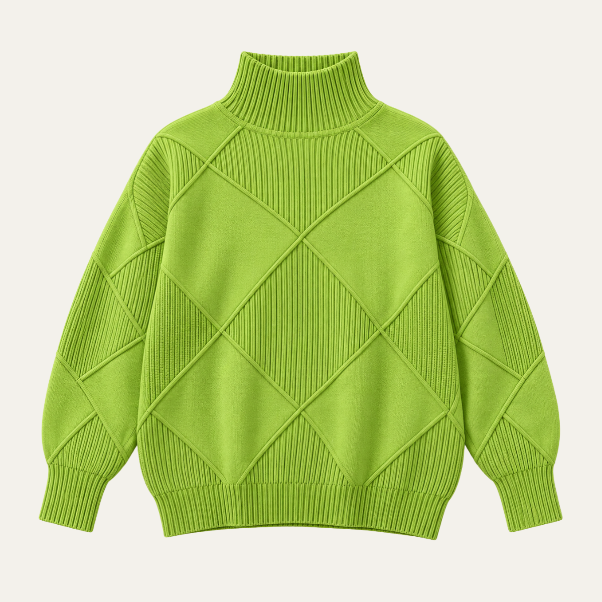 Women's Cable Knit Jumper – High Neck Knitted Jumper