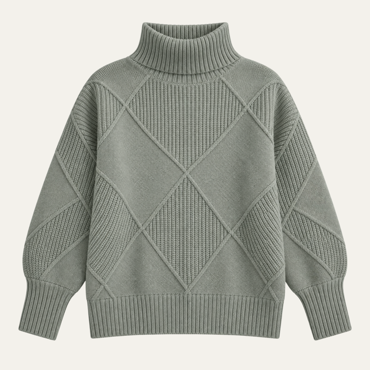 Women's Cosy Cable Knit Jumper – High Neck Knitted Jumper