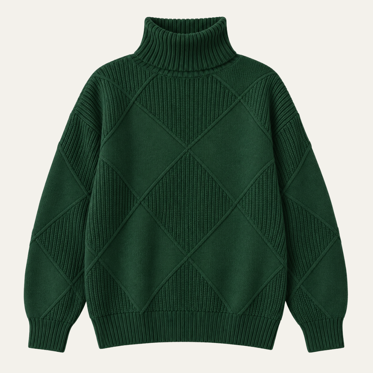 Women's Ribbed High Neck Jumper – Casual Knitted Jumper