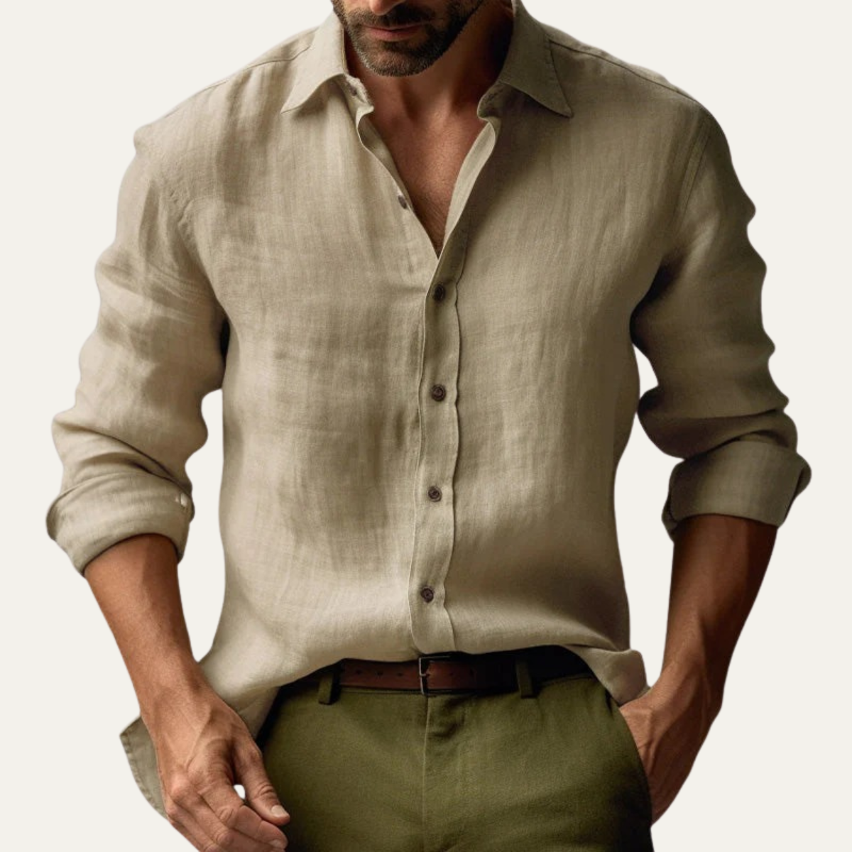 The Bellington Men’s Linen Long Sleeve Shirt