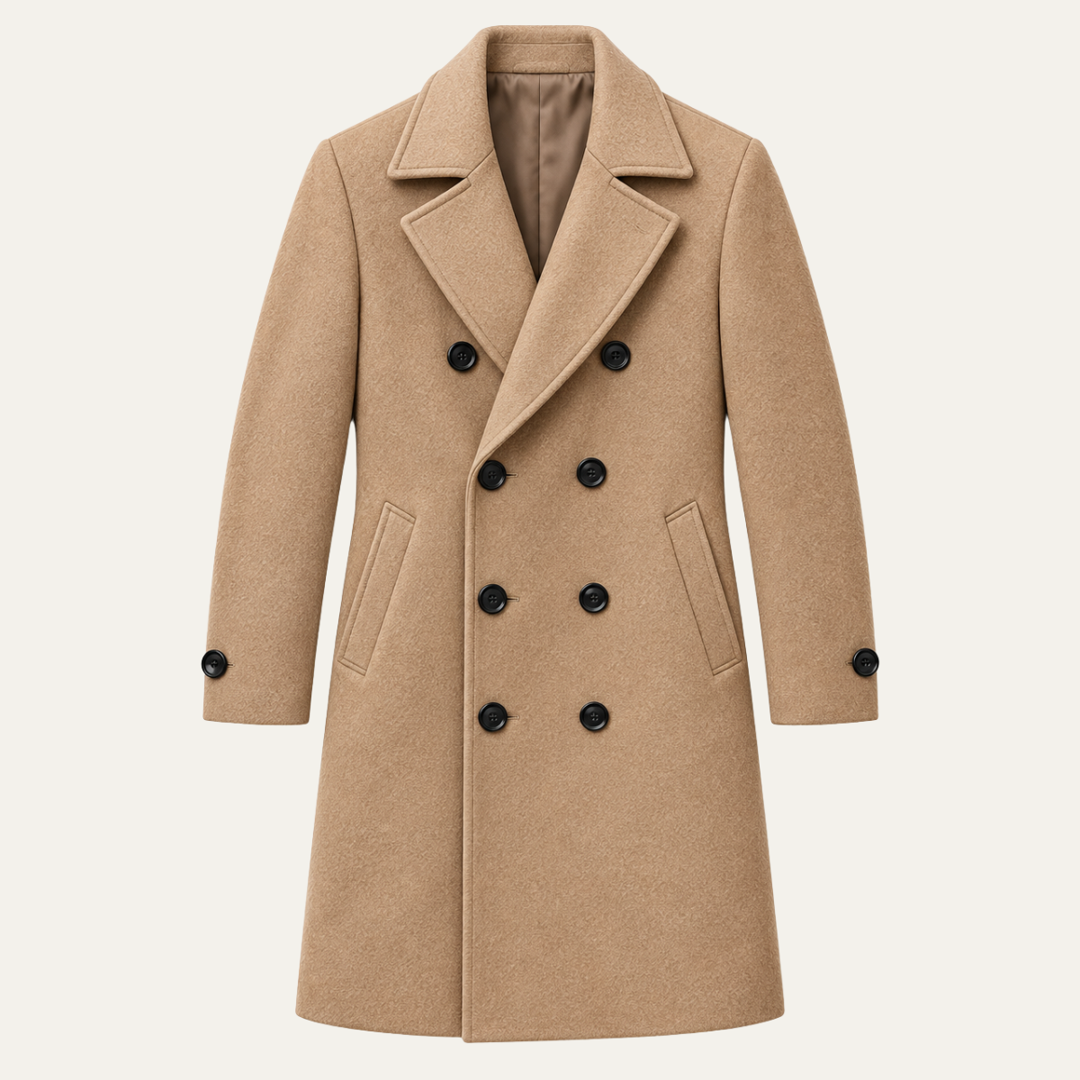 Men's Wool Overcoat – Double Breasted